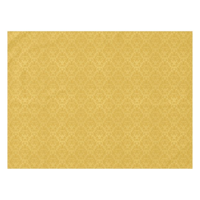 Luxury Golden Floral Wallpaper Tablecloth (Front (Horizontal))