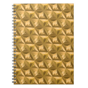 Luxury golden geometric seamless pattern notebook