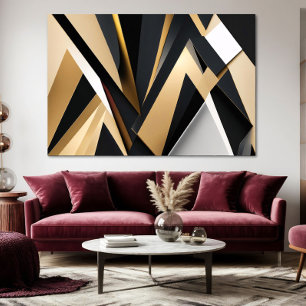 Luxury Golden Geometry Canvas Print