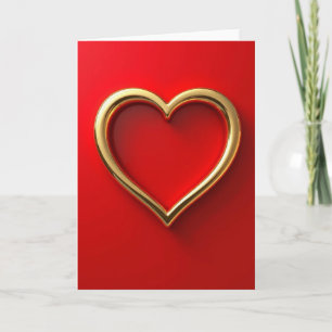 Luxury Golden Heart Card