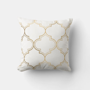 Luxury Golden Islamic Geometric Pattern Motifs Cushion
