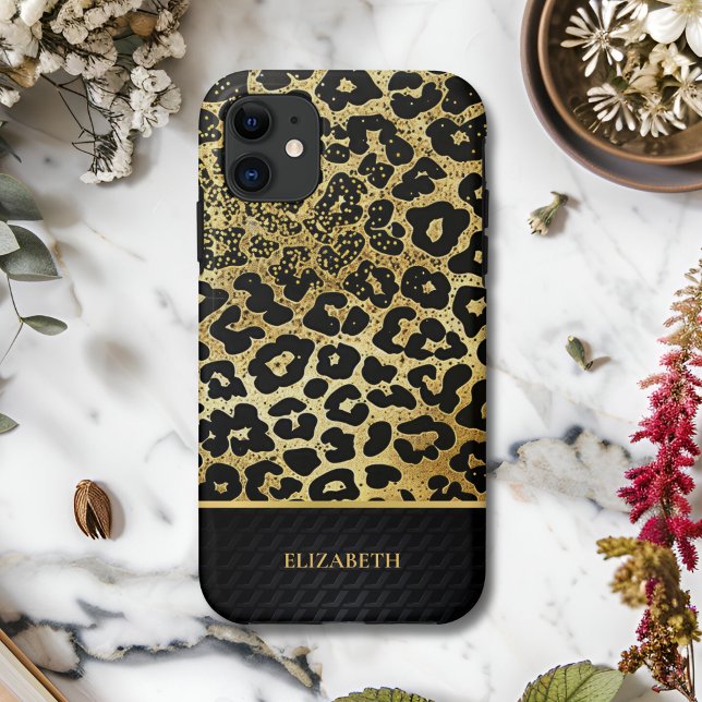 Luxury Golden Leopard Print – Stylish Case-Mate iPhone Case (Creator Uploaded)