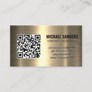 Luxury   Golden Metallic Brushed  Business Card