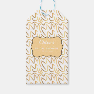 Luxury golden minimalist Bridal Name Gift Tags