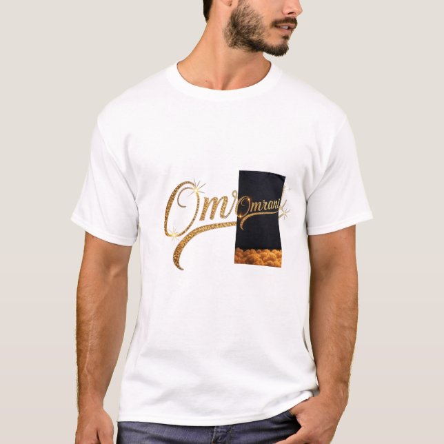 Luxury Golden "Omrani" Name T-Shirt – Premium Stat (Front)