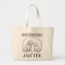 Luxury Golden Retriever Mama Tote Bag - Gold Mama