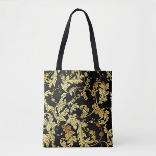 Luxury golden seamless pattern. Floral backgroundp Tote Bag