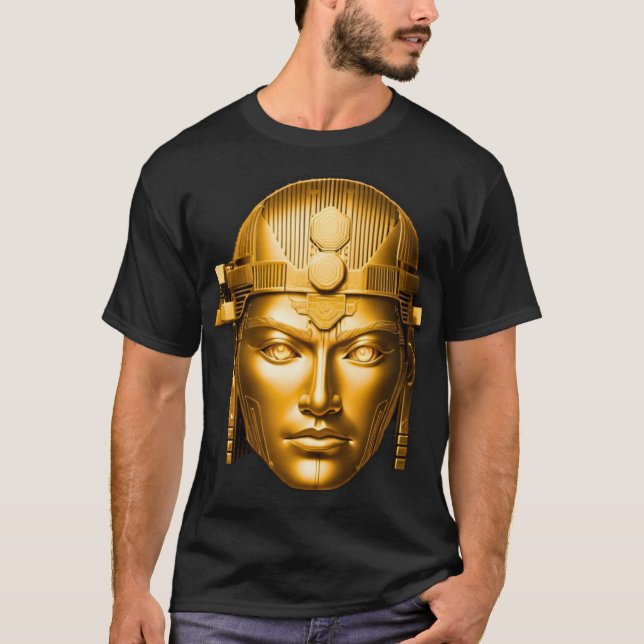 Luxury Golden Warrior Face T-Shirt (Front)