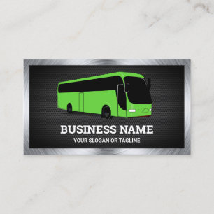 Luxury Green Bus Sightseeing Tours Travel Agent Business Card