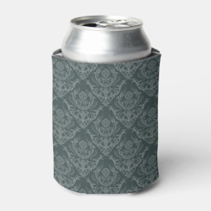 Luxury green floral damask wallpaper can cooler