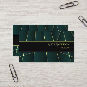 Luxury green gold elegant proffesional feminine business card