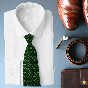 Luxury Green Silver Crown Wedding Gift For Him Tie