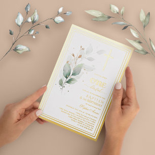 Luxury Greenery Eucalyptus First Birthday Baptism