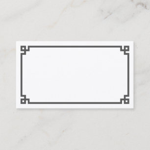 Luxury Grey Greek Key Border Wedding Place Card