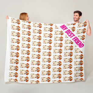 Luxury Grooming Dog Personalized Modern Collection Fleece Blanket