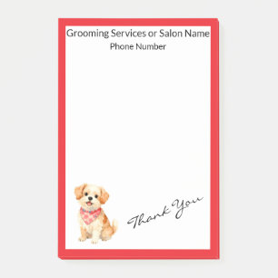Luxury Grooming Pet Personalised Modern Collection Post-it Notes