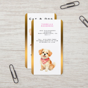 Luxury Grooming Pet Personalized Modern Collection Business Card