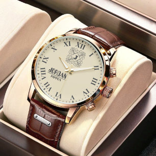 Luxury Groomsmen Monogram Custom Wedding Gift Watch