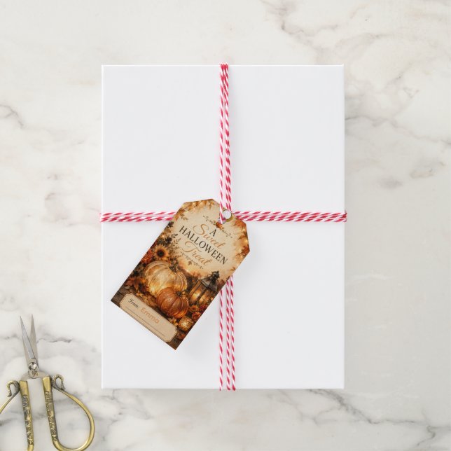 Luxury Halloween Gift Tags Set | Gothic  (With Twine)