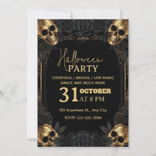 Luxury Halloween Party Invitation - Editable 