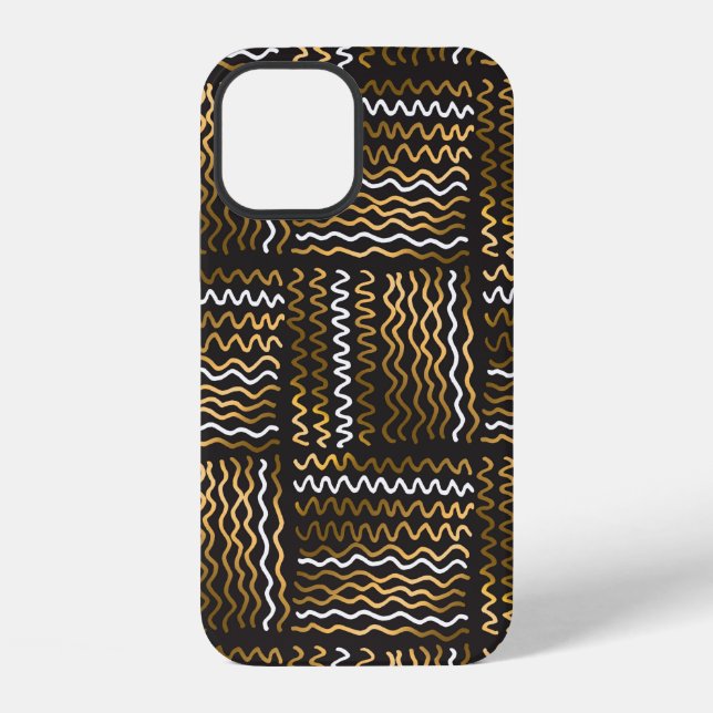 Luxury hand drawn seamless pattern iPhone case (Back)