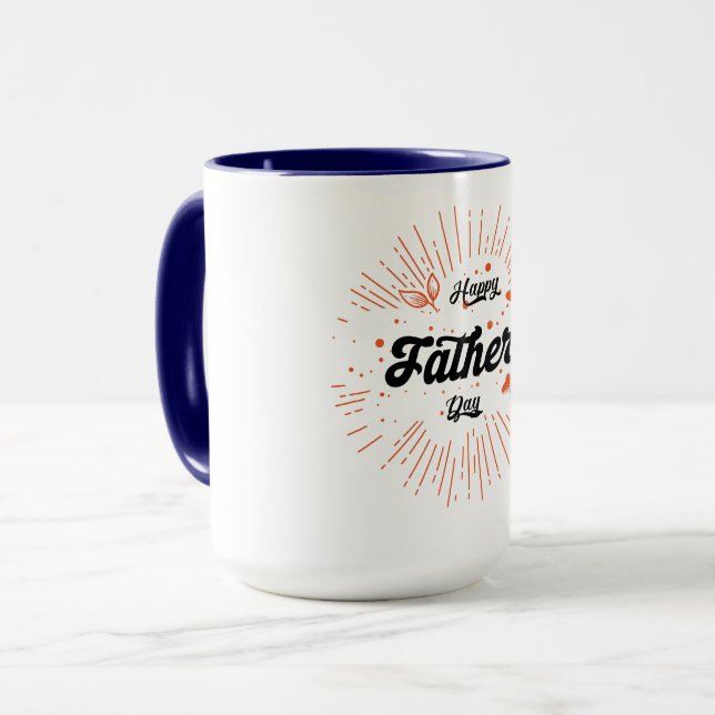Luxury Happy Father’s Day Gift Elegant Dad Port Mug (Front Left)