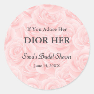 Luxury High End Perfume Theme Pink Party Favor Classic Round Sticker