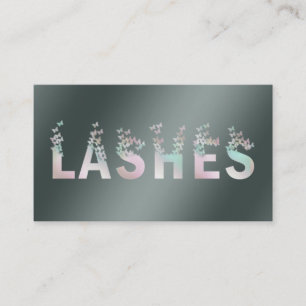 Luxury holographic butterflies lashes  business card