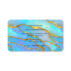 Luxury Holographic Faux Opal Stone and Gold Foil