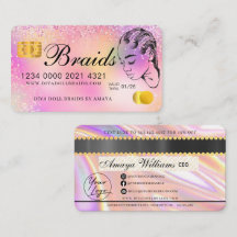 Luxury Holographic Foil Hair Braiding Credit Style