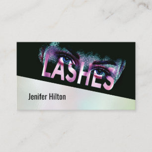 Luxury holographic lashes dispersion effect logo business card