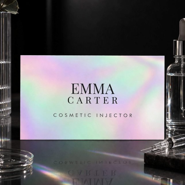 Luxury Holographic Med Spa Injector Business Card (Creator Uploaded)