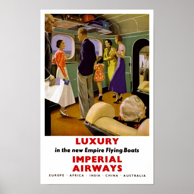 Luxury in the New Empire Flying Boats Poster (Front)