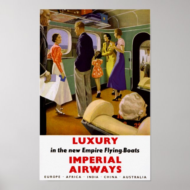 Luxury in the New Empire Flying Boats Poster (Front)