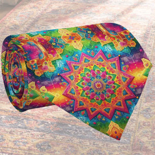 Luxury Indian Designer Rug Faux Silk Neck Tie