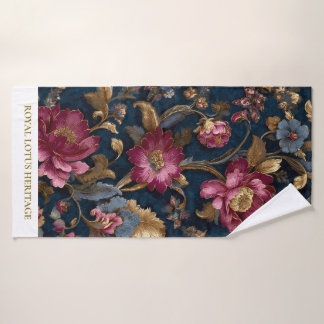 Luxury Indian Floral Bath Towel Vintage Royal