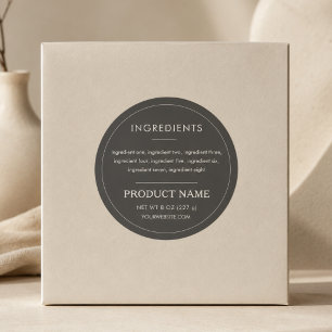 Luxury Ingredients Product Small Business Label