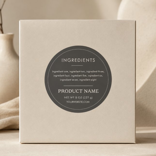 Luxury  Ingredients Product Small Business Label (Creator Uploaded)