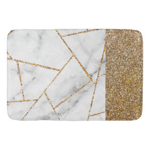 Luxury Interior Marble Stone Glitter Bath Mat