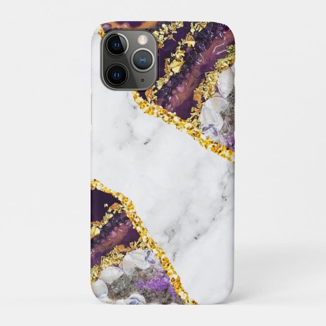 Luxury Interior Marble Stone Glitter  Beach Towel Case-Mate iPhone Case (Back)