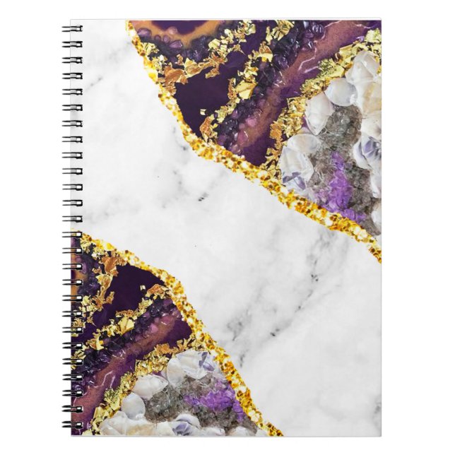 Luxury Interior Marble Stone Glitter  Beach Towel Notebook (Front)