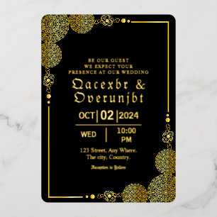 Luxury Invitation Gold Foil Template