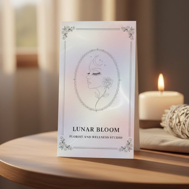 Luxury Iridescent with QR Code Holographic Business Card (Creator Uploaded)