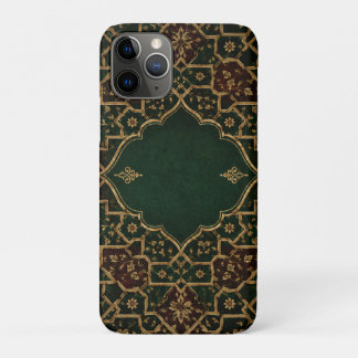 Luxury Islamic Arabesque Laptop Sleeve | Emerald & iPhone 11 Pro Case