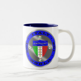 Luxury Italian Soccer world champions logo Two-Tone Coffee Mug