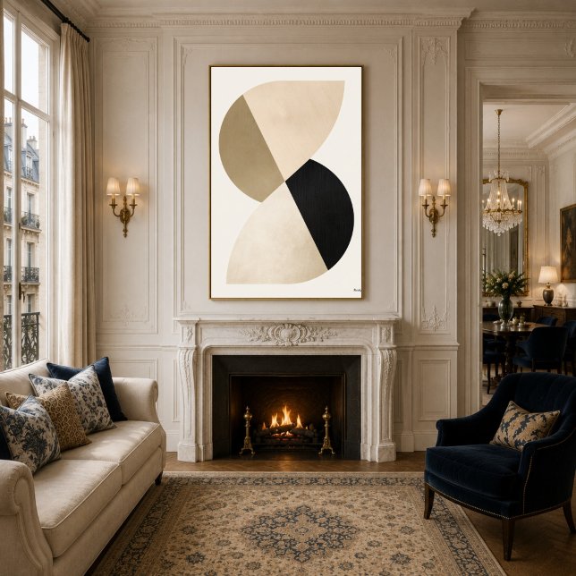 Luxury Japandi Minimal Geometric Abstract Wall Art (Creator Uploaded)
