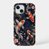 Luxury Japanese Koi Fish Phone Case for iPhone 15