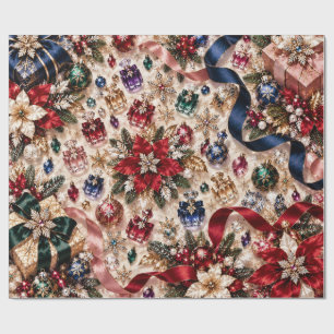 Luxury Jewel Christmas Gifts Wrapping Paper