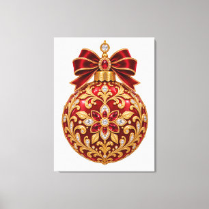 Luxury Jewelled Christmas Ornament Designs ✨🎄 Canvas Print