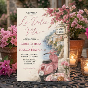 Luxury La Dolce Vita Amalfi Coast Wedding Invitation